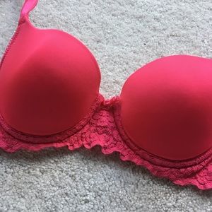 Hot Pink Lacey Push-up Bra 36A/32B